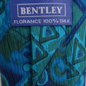 Bentley, 100% silk, necktie, Made In Florance, no imperfections